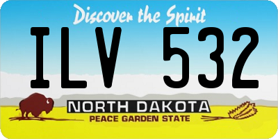 ND license plate ILV532