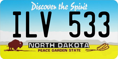 ND license plate ILV533