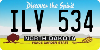 ND license plate ILV534