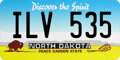 ND license plate ILV535