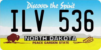 ND license plate ILV536