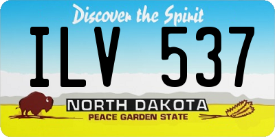 ND license plate ILV537
