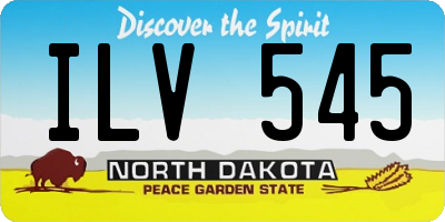 ND license plate ILV545