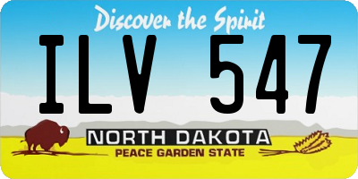 ND license plate ILV547