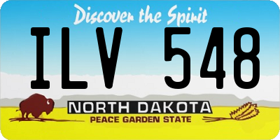 ND license plate ILV548