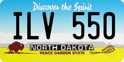 ND license plate ILV550
