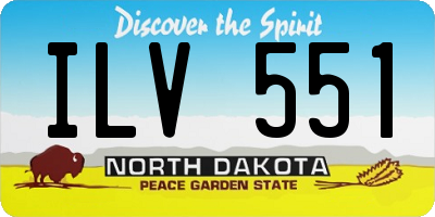 ND license plate ILV551