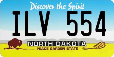 ND license plate ILV554