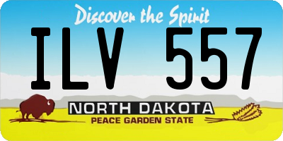 ND license plate ILV557