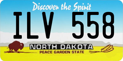 ND license plate ILV558