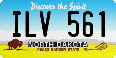 ND license plate ILV561