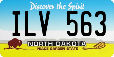 ND license plate ILV563