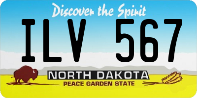 ND license plate ILV567