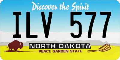 ND license plate ILV577