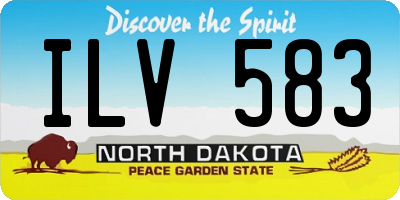 ND license plate ILV583