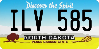 ND license plate ILV585