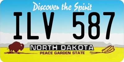 ND license plate ILV587