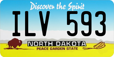 ND license plate ILV593