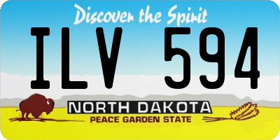 ND license plate ILV594