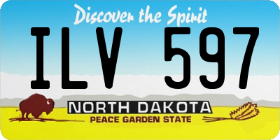 ND license plate ILV597