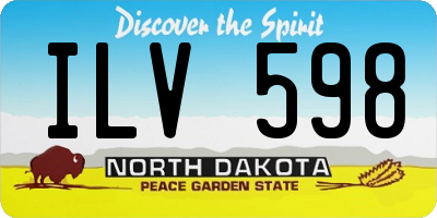 ND license plate ILV598