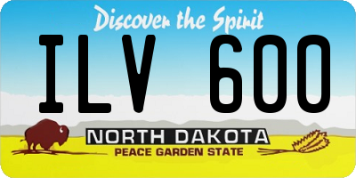 ND license plate ILV600