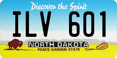 ND license plate ILV601