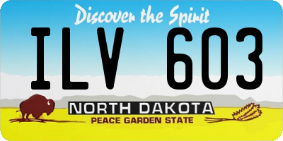 ND license plate ILV603