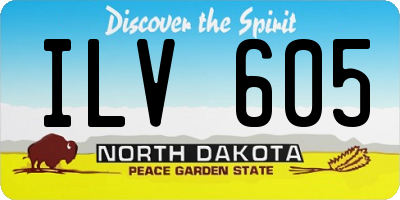 ND license plate ILV605