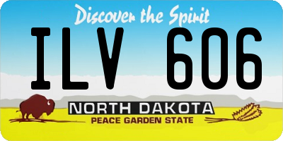 ND license plate ILV606