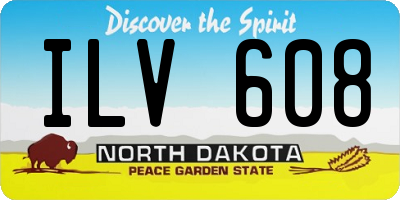 ND license plate ILV608