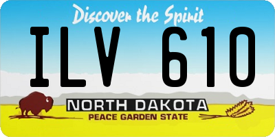 ND license plate ILV610