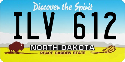 ND license plate ILV612