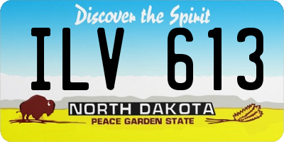 ND license plate ILV613