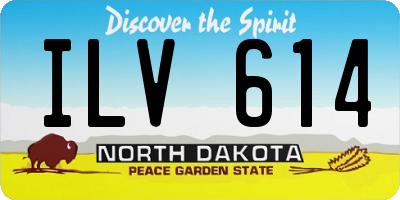 ND license plate ILV614