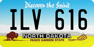 ND license plate ILV616