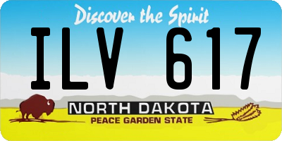 ND license plate ILV617