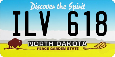 ND license plate ILV618