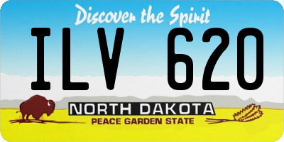 ND license plate ILV620