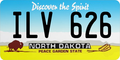 ND license plate ILV626
