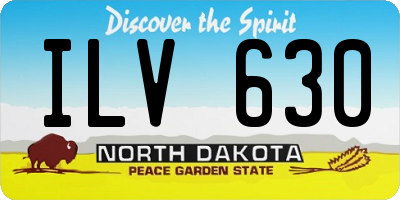 ND license plate ILV630