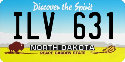 ND license plate ILV631