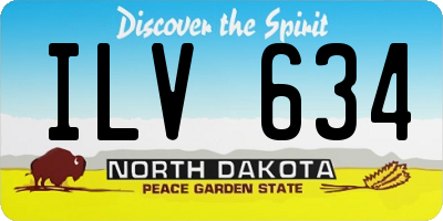 ND license plate ILV634