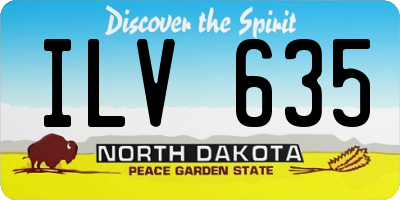 ND license plate ILV635