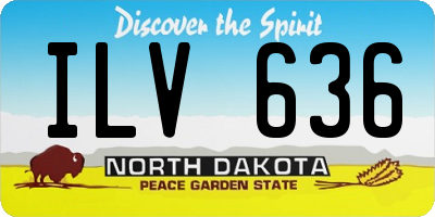 ND license plate ILV636