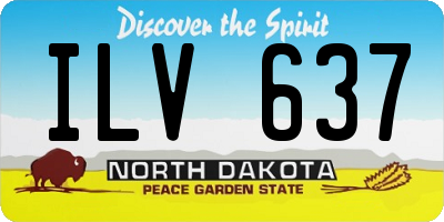 ND license plate ILV637