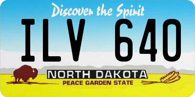 ND license plate ILV640