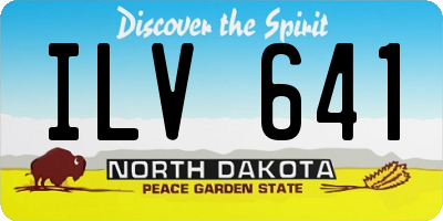 ND license plate ILV641