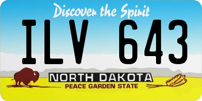 ND license plate ILV643