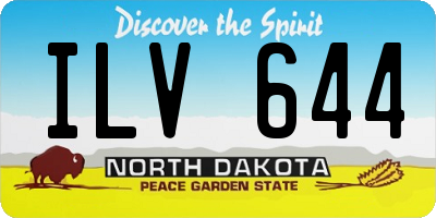 ND license plate ILV644